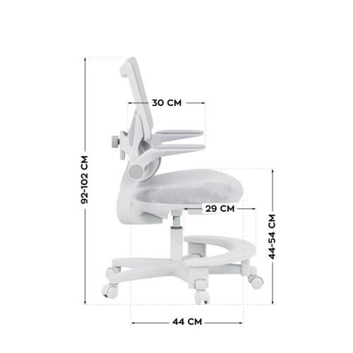 Fotel do biurka dla dziecka Junior 5.7 Grey