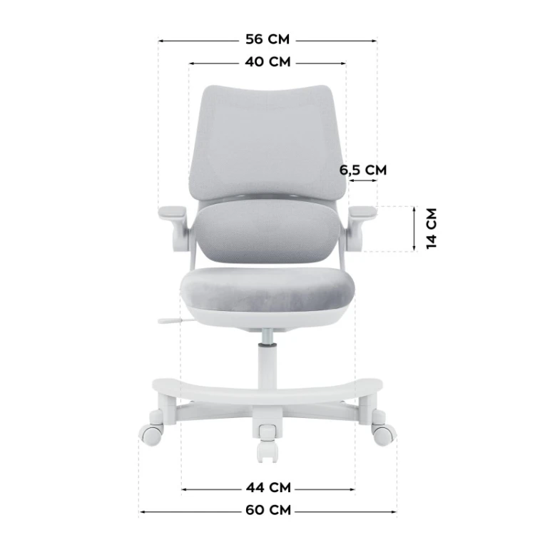 Fotel do biurka dla dziecka Junior 5.7 Grey