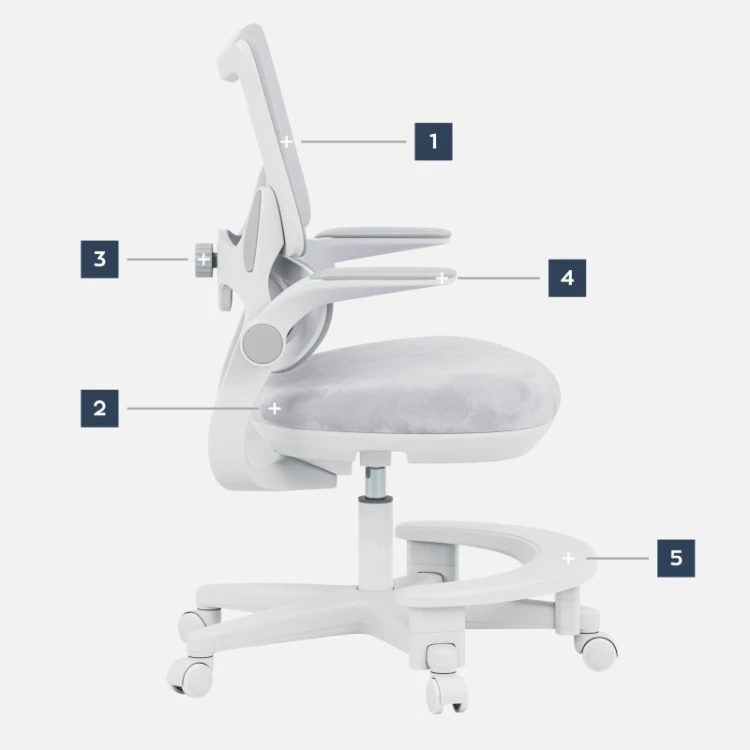 Fotel do biurka dla dziecka Junior 5.7 Grey