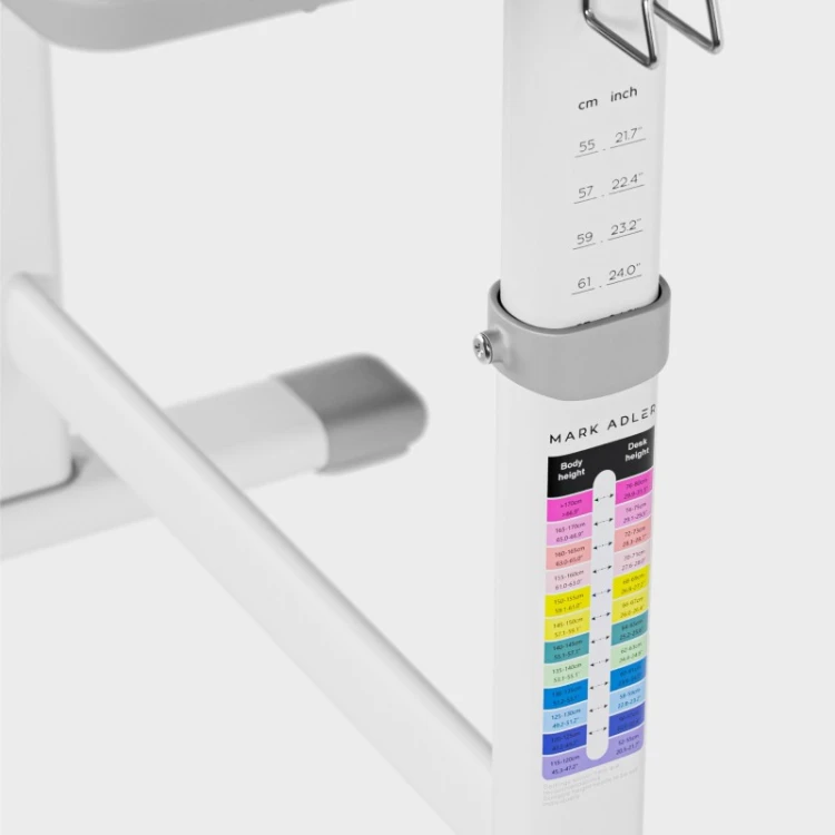 Biurko dziecięce regulowane Study 3.0 Grey 66 cm