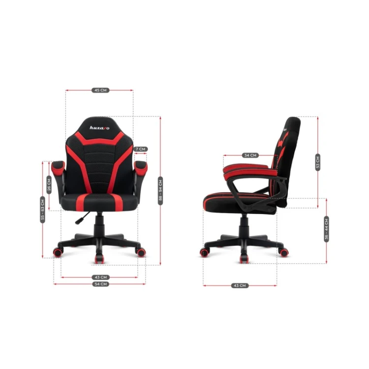 Fotel gamingowy dla dziecka Ranger 1.0 Red Mesh