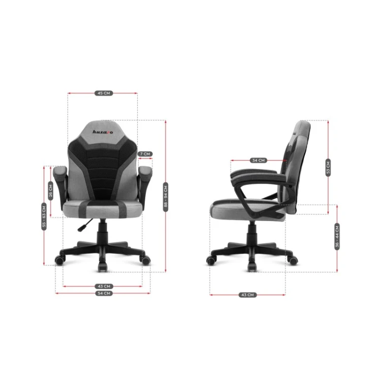 Fotel gamingowy dla dziecka Ranger 1.0 Grey Mesh