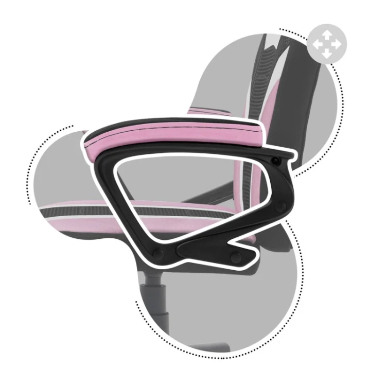 Fotel gamingowy dla dziecka Ranger 1.0 Pink Mesh