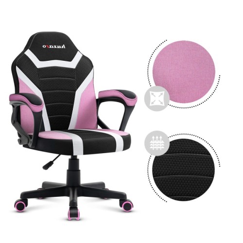Fotel gamingowy dla dziecka Ranger 1.0 Pink Mesh