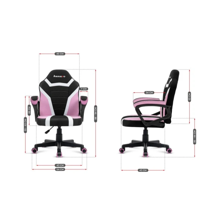 Fotel gamingowy dla dziecka Ranger 1.0 Pink Mesh