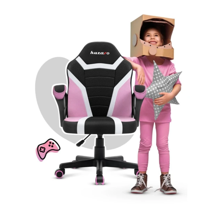 Fotel gamingowy dla dziecka Ranger 1.0 Pink Mesh