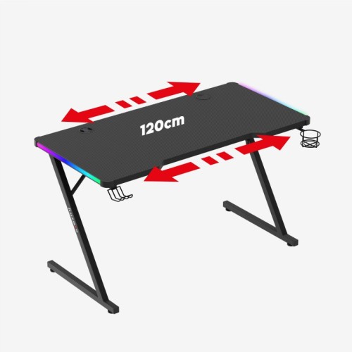 Biurko gamingowe Hero 2.5 RGB Black 120 cm
