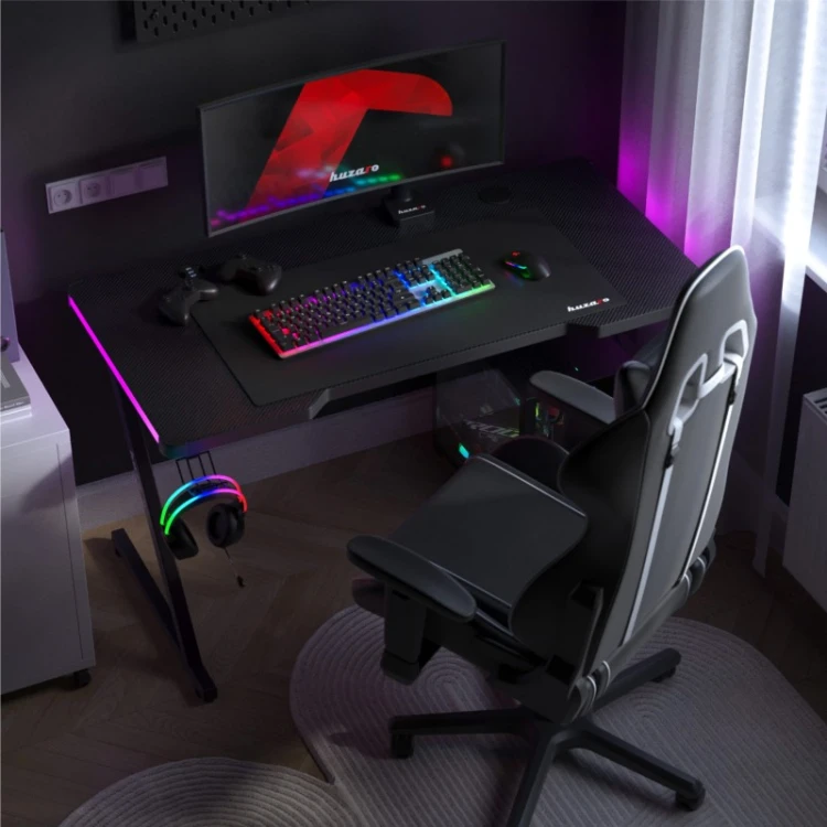 Biurko gamingowe Hero 2.5 RGB Black 120 cm
