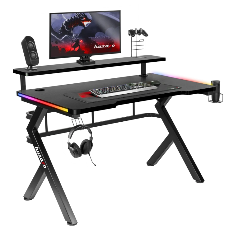 Biurko gamingowe Hero 5.0 RGB Black 120 cm