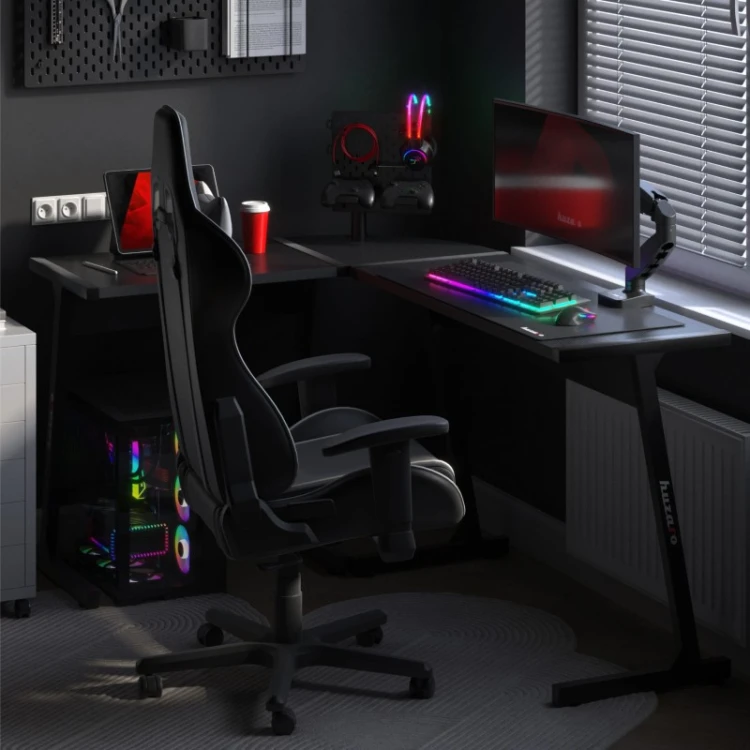 Biurko gamingowe narożne Hero 6.0 Black 147 cm