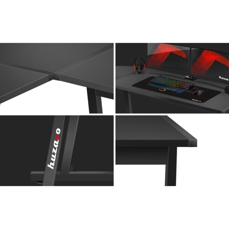 Biurko gamingowe narożne Hero 6.0 Black 147 cm