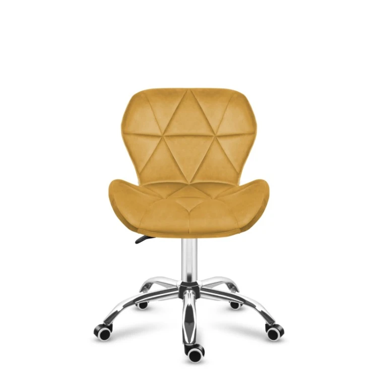 Krzesło obrotowe welurowe Future 3.0 Mustard Yellow