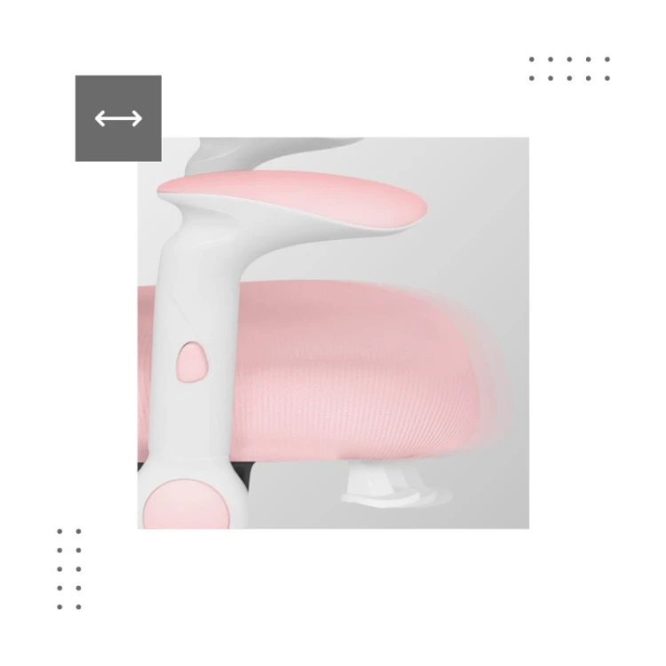 Fotel obrotowy dla dziecka Junior 5.0 Pink