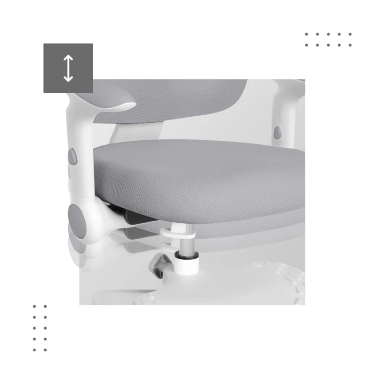 Fotel obrotowy dla dziecka Junior 5.0 Grey