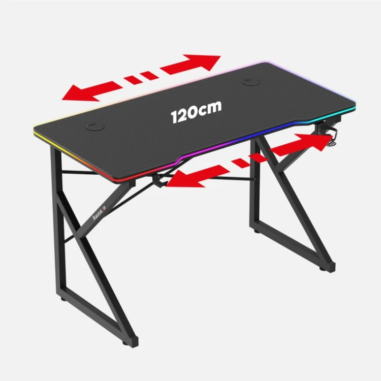 Biurko gamingowe Hero 1.7 RGB Black 120 cm