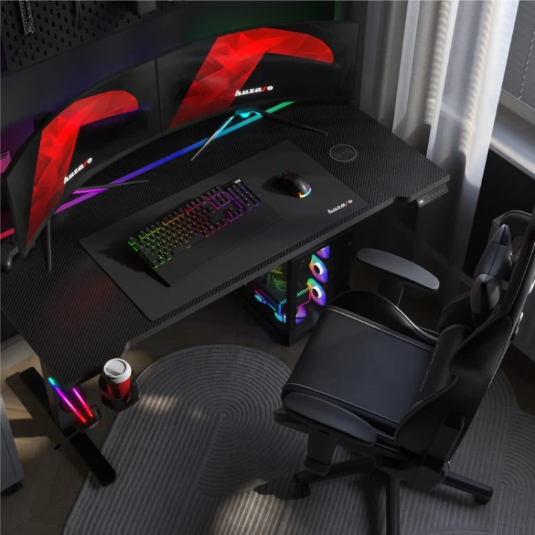 Biurko gamingowe elektryczne Hero 8.7 RGB Black 140 cm
