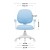 Fotel obrotowy dla dzieci Junior 3.1 Blue