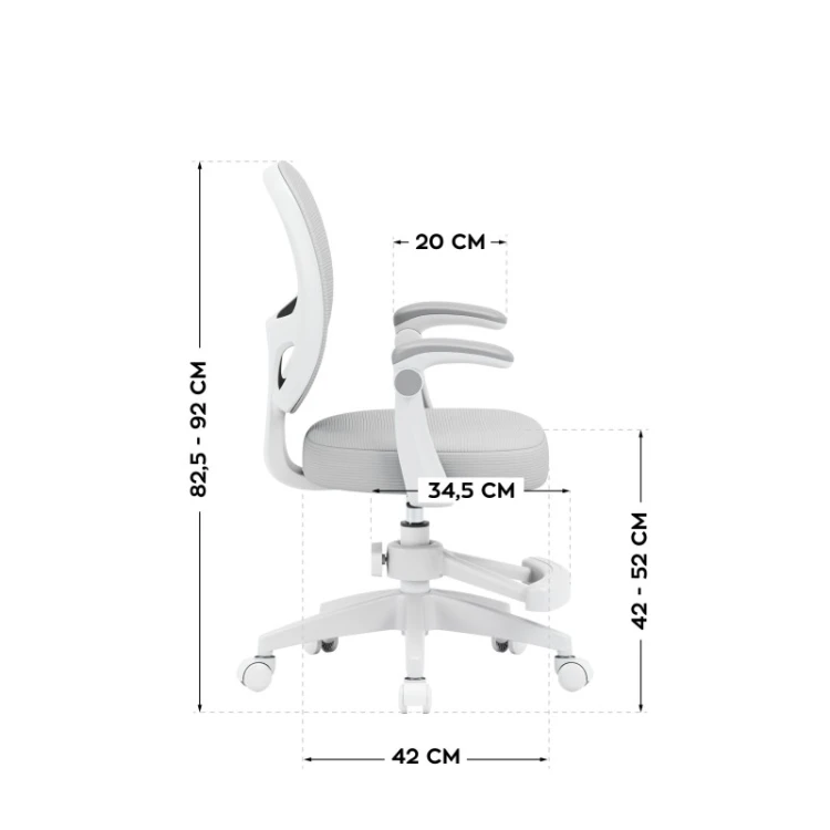 Fotel obrotowy dla dzieci Junior 3.1 Grey