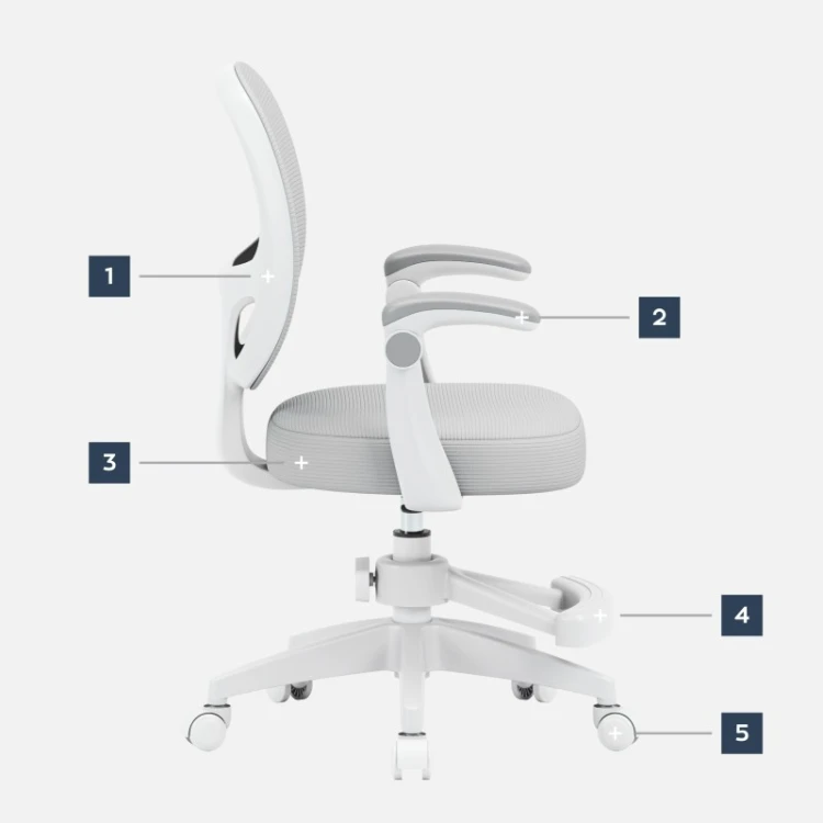 Fotel obrotowy dla dzieci Junior 3.1 Grey