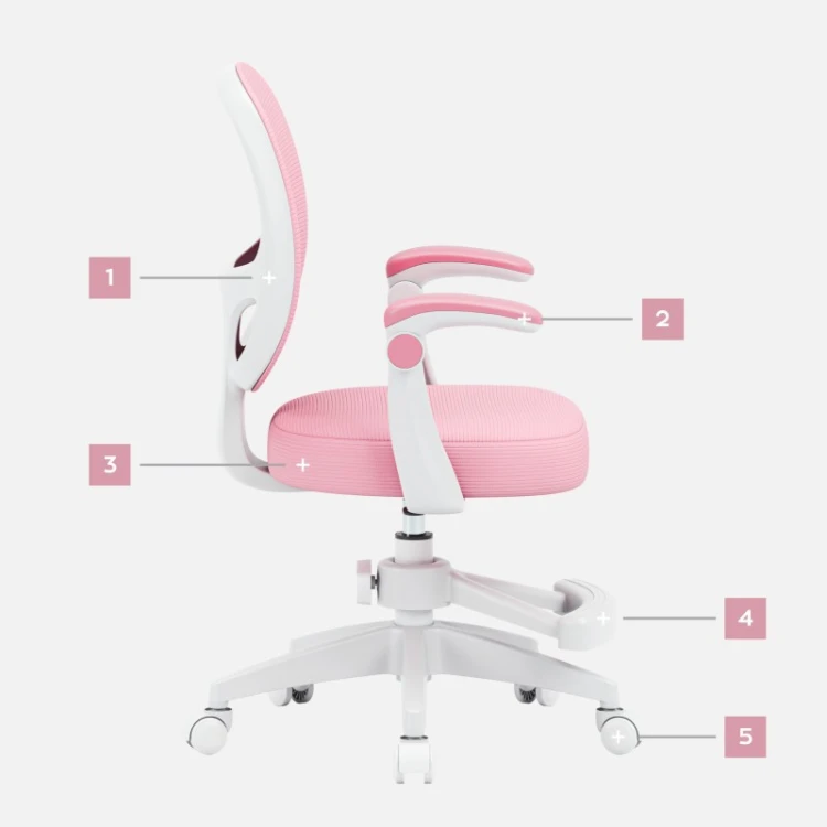 Fotel obrotowy dla dzieci Junior 3.1 Pink