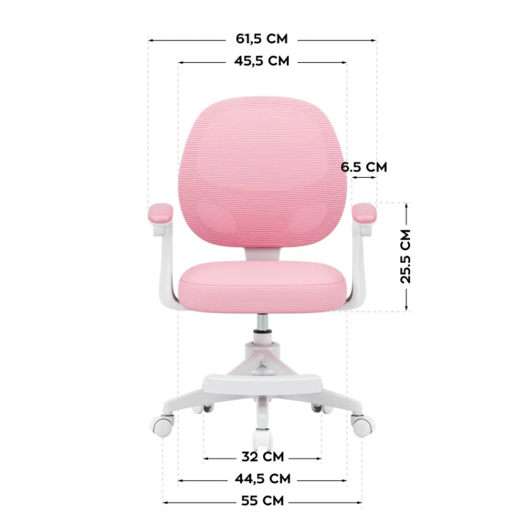 Fotel obrotowy dla dzieci Junior 3.1 Pink