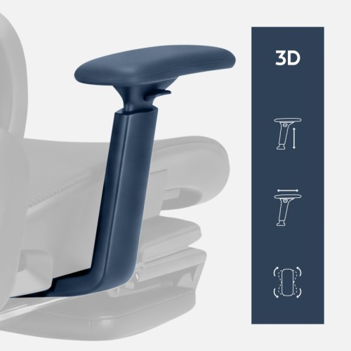 Fotel ergonomiczny z podnóżkiem Expert 9.3 Black