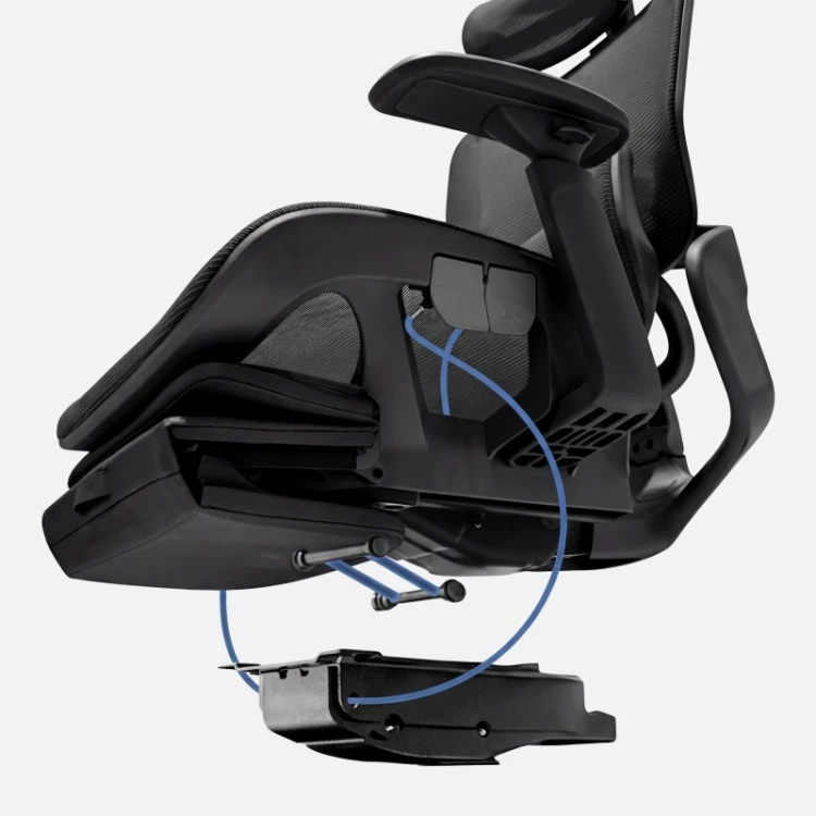 Fotel ergonomiczny z podnóżkiem Expert 9.3 Black