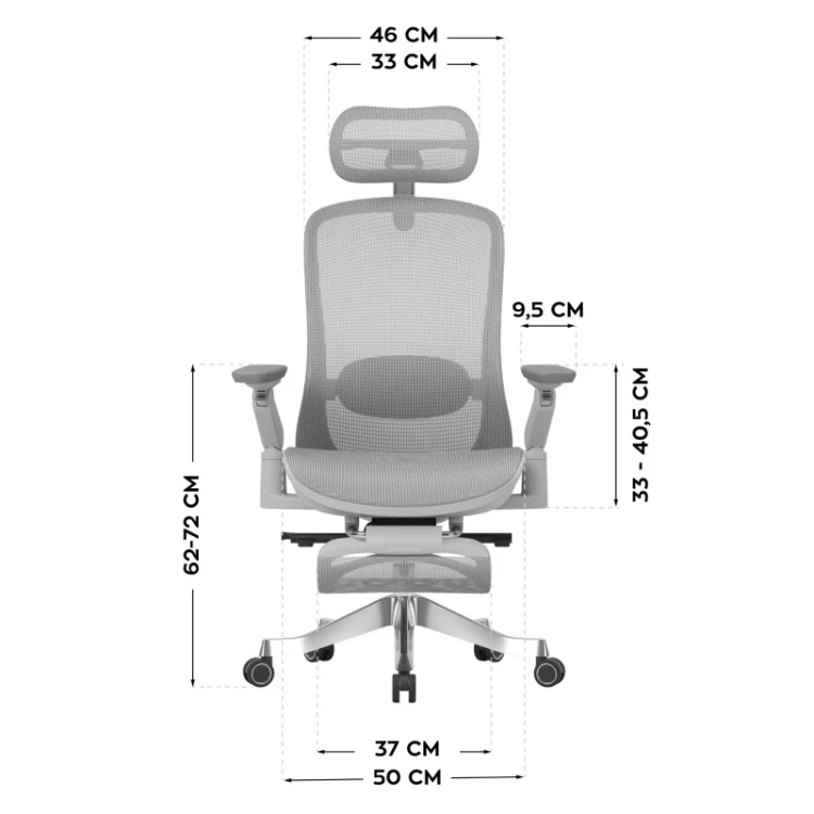 Fotel obrotowy Leadpro 8.7 Grey