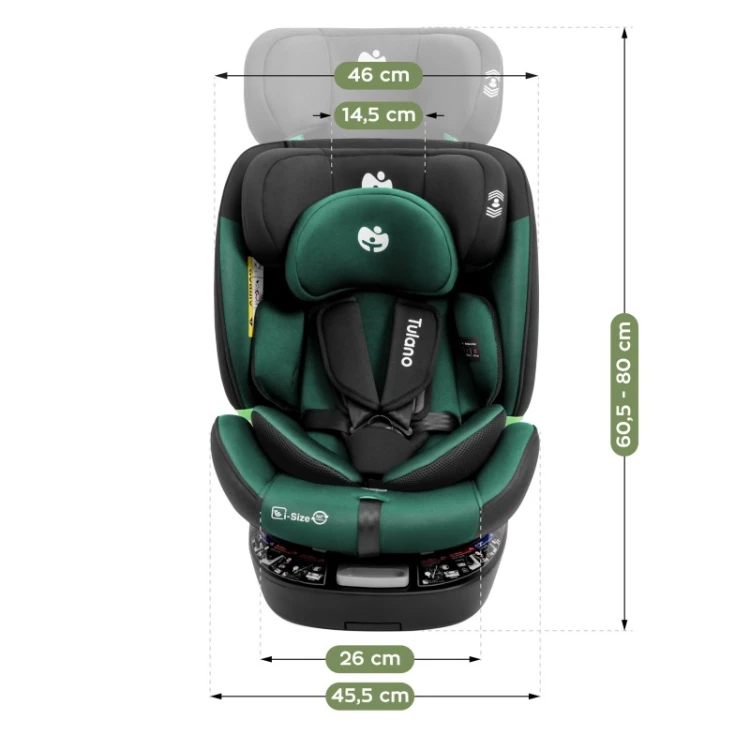 Fotelik samochodowy obrotowy Loom 35 Black Green