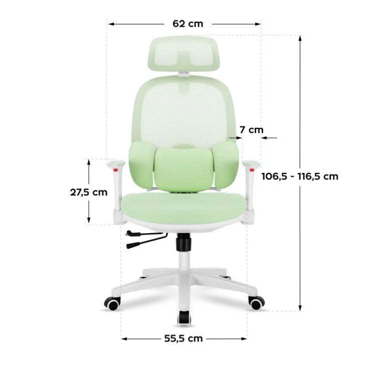Fotel obrotowy dla dziecka Junior 6.3 Green