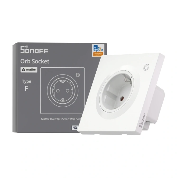 Inteligentne gniazdko ścienne Sonoff WS01TPF-E WiFi (typ F)