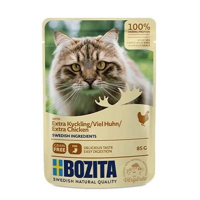 BOZITA Mięsne kawałki w sosie z kurczakiem - saszetka dla kota - 85g