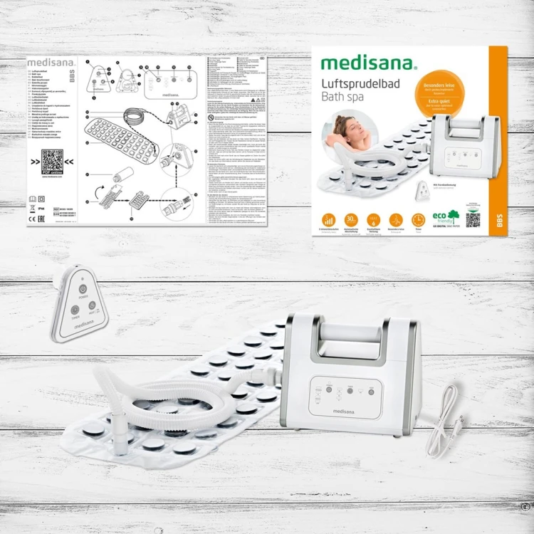 Mata do kąpieli Medisana Bath Spa New BBS 3  poziomy intensywności | hydromasaż | timer | 360 x 1200 mm