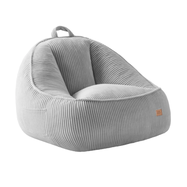 Fotel pufa z oparciem sztruksowa Comfy 4.0 Grey