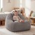 Fotel pufa z oparciem sztruksowa Comfy 4.0 Grey