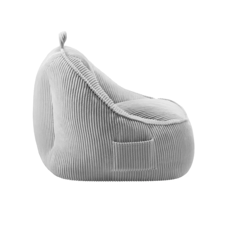 Fotel pufa z oparciem sztruksowa Comfy 4.0 Grey