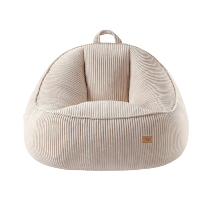 Fotel pufa z oparciem sztruksowa Comfy 4.0 Beige