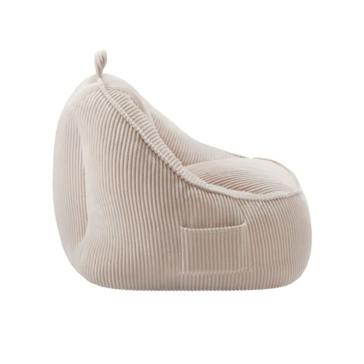 Fotel pufa z oparciem sztruksowa Comfy 4.0 Beige