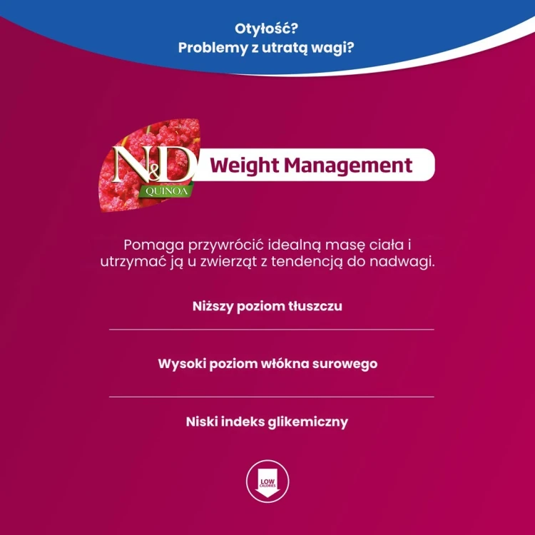 FARMINA N&D Quinoa Weight Management Lamb - sucha karma dla kota - 5kg