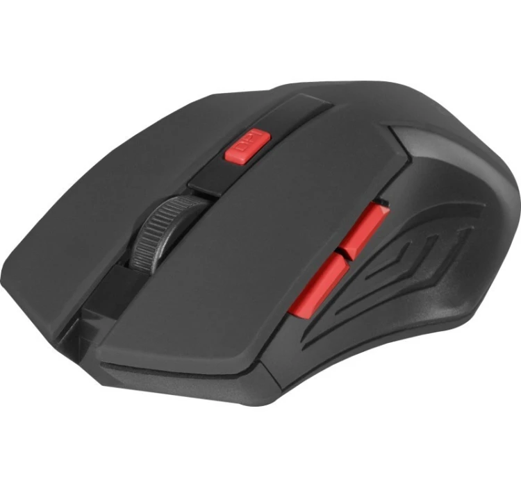 DEFENDER MYSZ BEZPRZEWODOWA ACCURA MM-275 RF CZARNO-CZERWONA OPTICAL 1600DPI 6P 52276