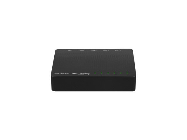 LANBERG SWITCH DSP2-1005-12V (5-PORT, 12V, 1GB/S)
