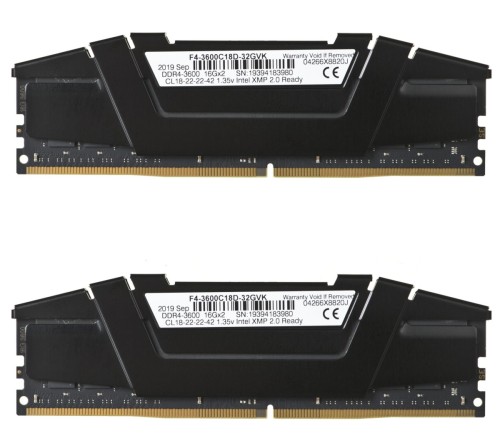 Zestaw pamięci G.SKILL RipjawsV F4-3600C18D-32GVK (DDR4 DIMM; 2 x 16 GB; 3600 MHz; CL18)