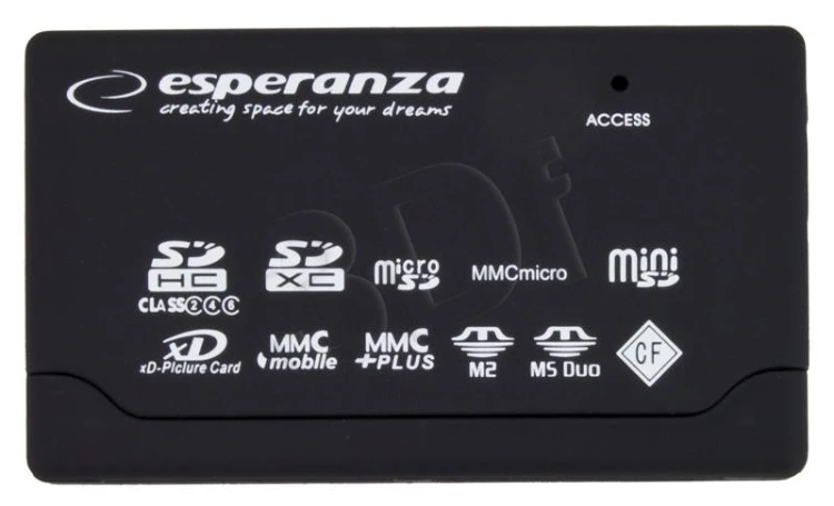 Czytnik kart Esperanza EA119 (Zewnętrzny; CF, MMC, SD, SDHC, SDXC)