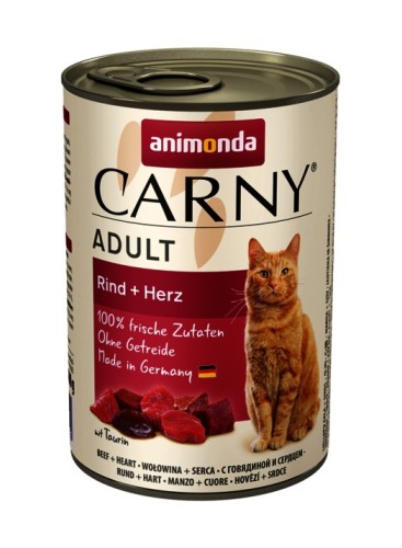 ANIMONDA Carny Adult wołowina i serca - mokra karma dla kota - 200g