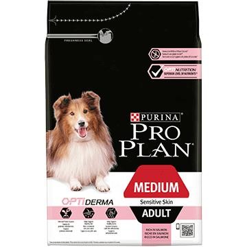 PURINA PRO PLAN Adult Medium Sensitive Skin - sucha karma dla psa - 14kg