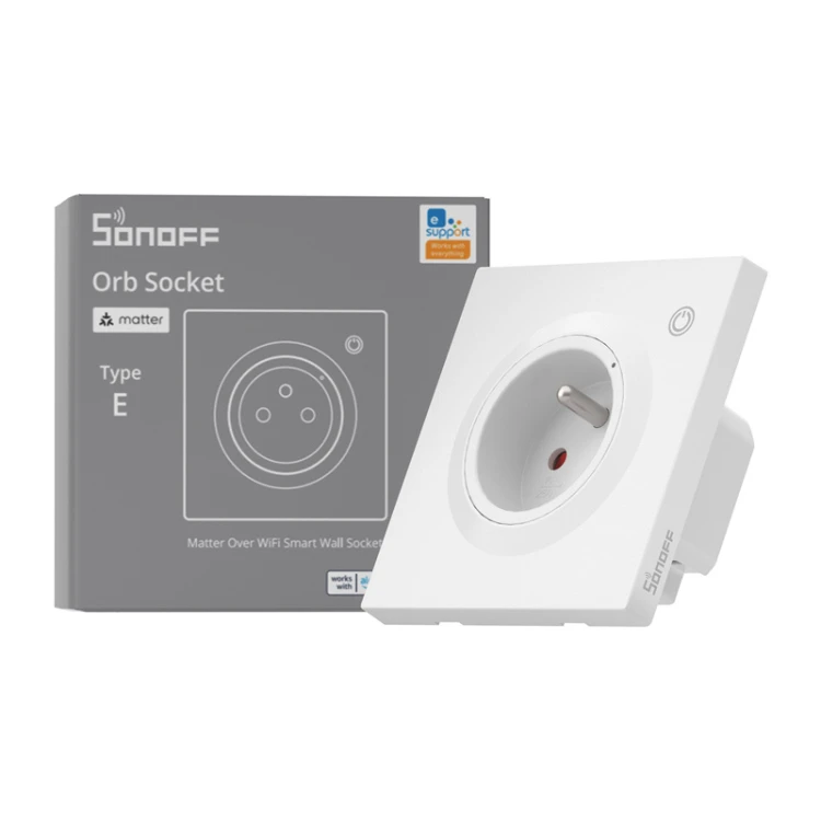 Inteligentne gniazdko ścienne Sonoff WS01TPE-E WiFi (typ E)