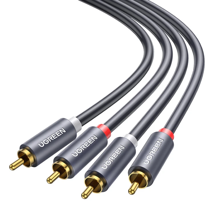 Przewód 2RCA (Cinch) do 2RCA (Cinch) UGREEN  AV104 3m (czarny)