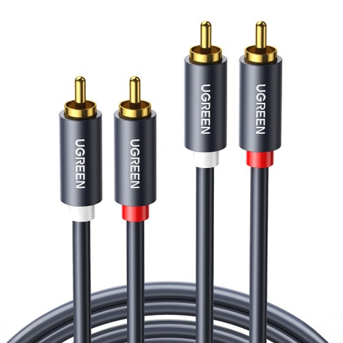 Przewód 2RCA (Cinch) do 2RCA (Cinch) UGREEN  AV104 5m (czarny)