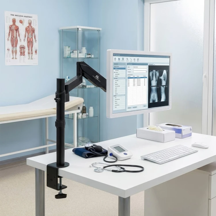 Uchwyt biurkowy do monitora Maclean MC-775 (biurkowy; 17" - 32"; max. 8kg)