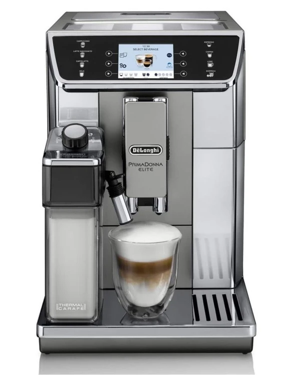Ekspres ciśnieniowy DeLonghi PrimaDonna Elite ECAM 650.55.MS (1450W; kolor srebrny)